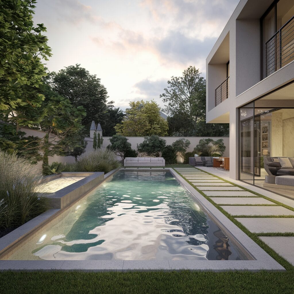 Piscine &agrave; d&eacute;bordement moderne